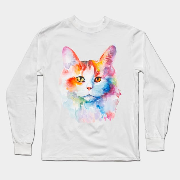 Turkish Van Cat Long Sleeve T-Shirt by MariDein